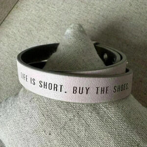 Stella & Dot Signature Engravable  Leather Wrap Bracelet